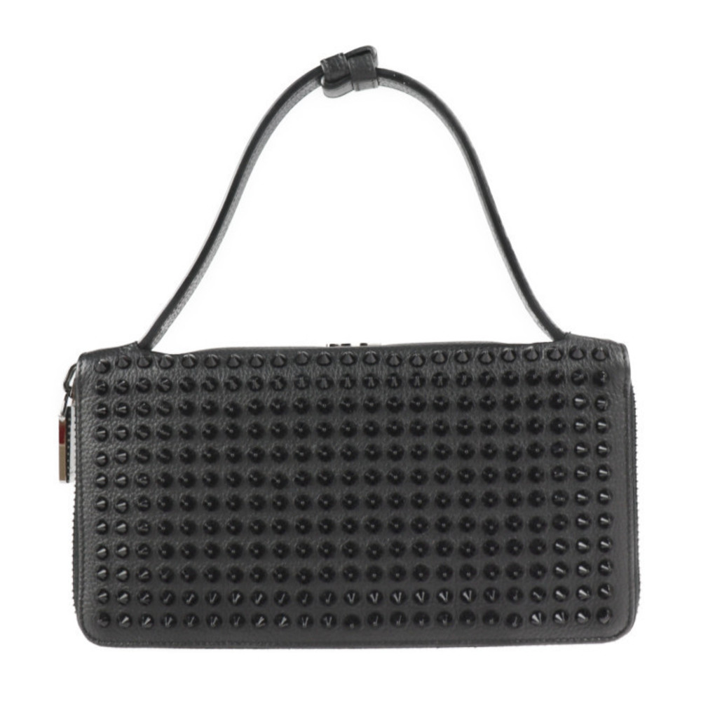 Christian Louboutin Wallet XL Long Wallet Calf Leather Travel Case Black